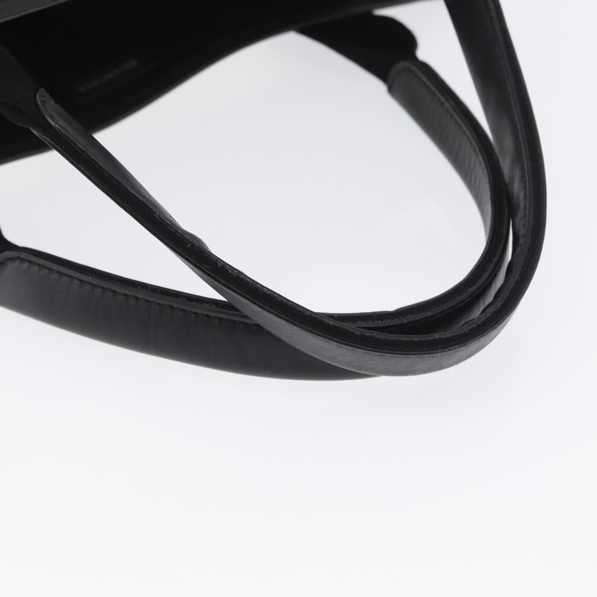 BALENCIAGA Cabas S Tote Bag Canvas Black White 339933 Auth ka2236