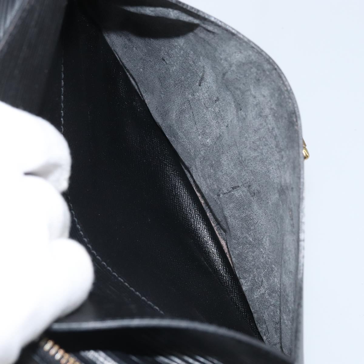 LOUIS VUITTON Epi Jeune Fille MM Shoulder Bag Black M52152 LV Auth ka2241