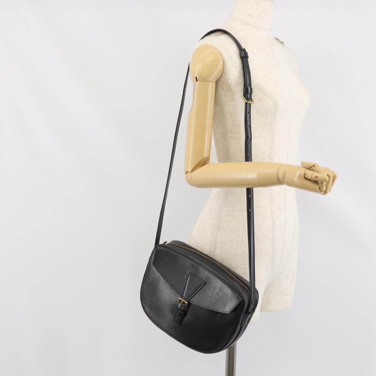 LOUIS VUITTON Epi Jeune Fille MM Shoulder Bag Black M52152 LV Auth ka2241