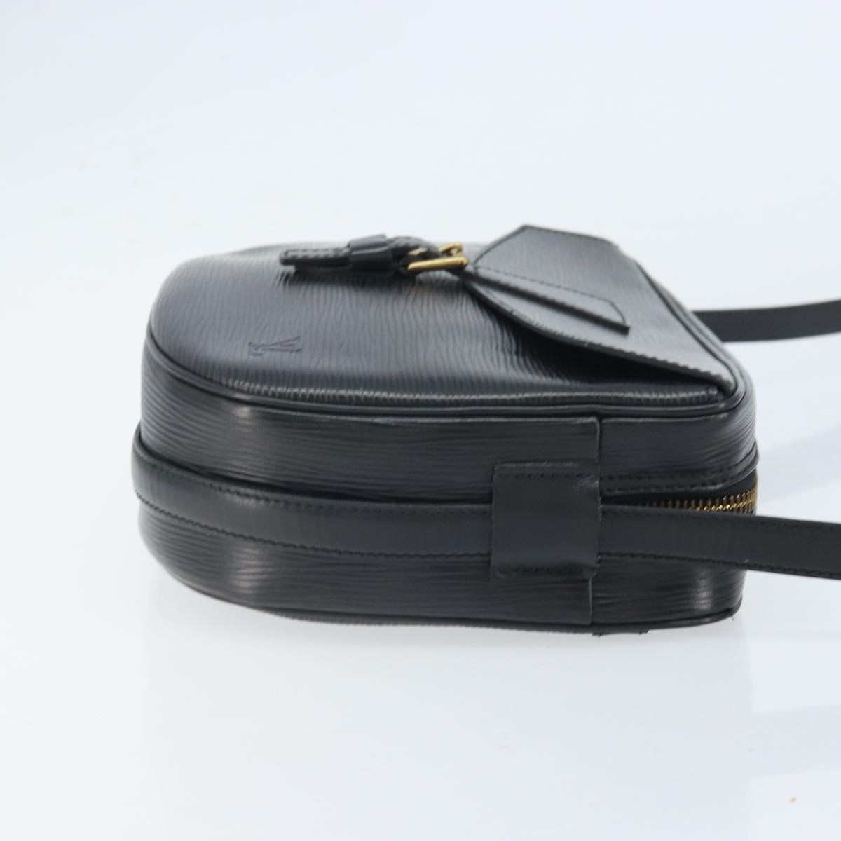 LOUIS VUITTON Epi Jeune Fille MM Shoulder Bag Black M52152 LV Auth ka2241