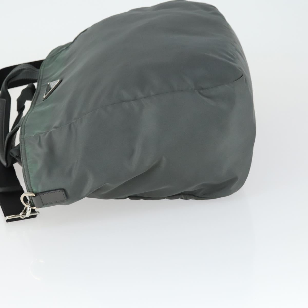PRADA Tote Bag Nylon 2way Gray Silver Auth ka2252