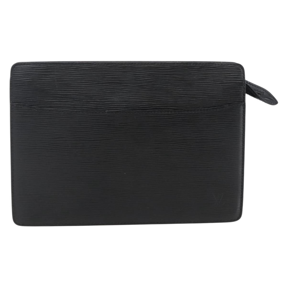 LOUIS VUITTON Epi Pochette Homme Clutch Bag Black M52522 LV Auth ka2258
