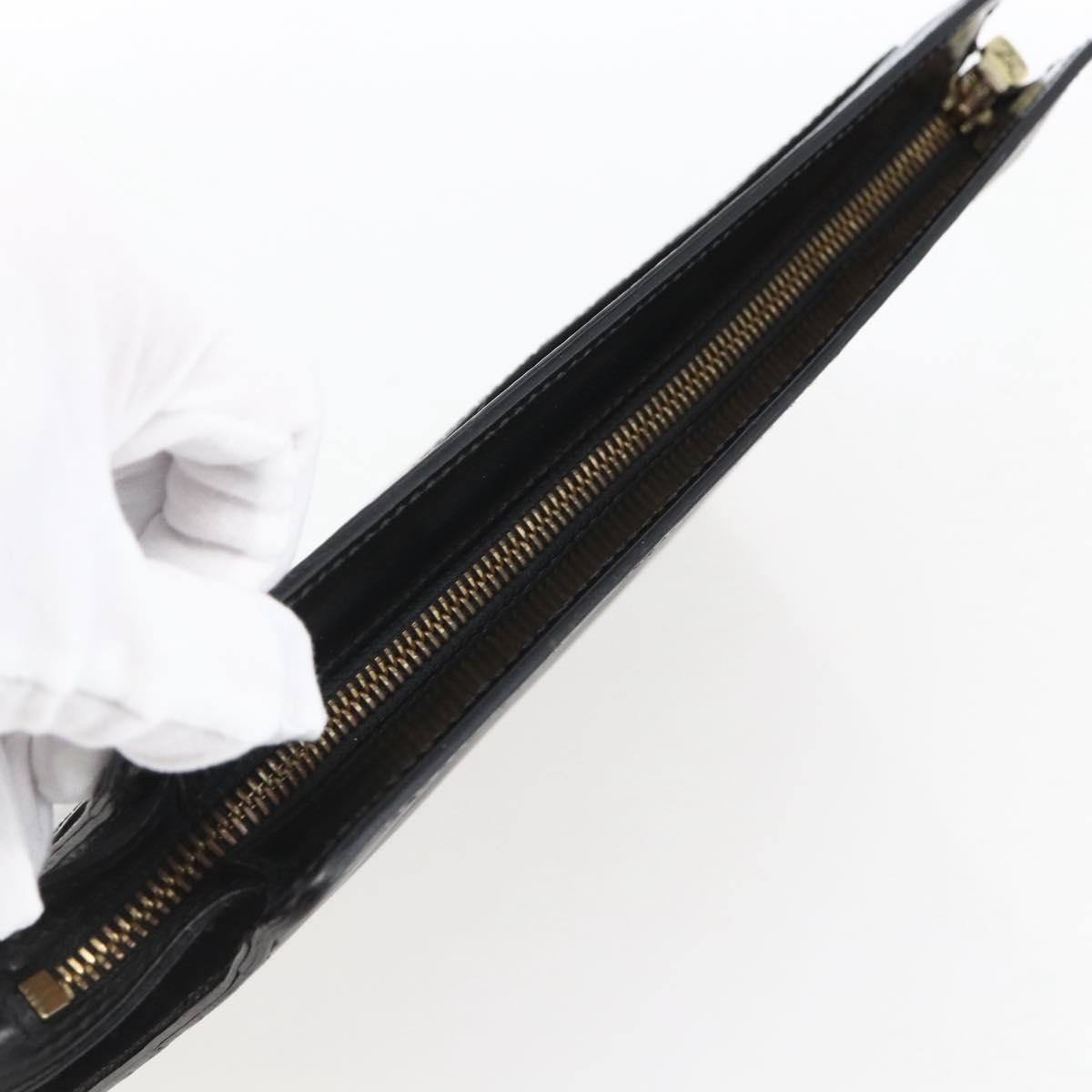 LOUIS VUITTON Epi Pochette Homme Clutch Bag Black M52522 LV Auth ka2258