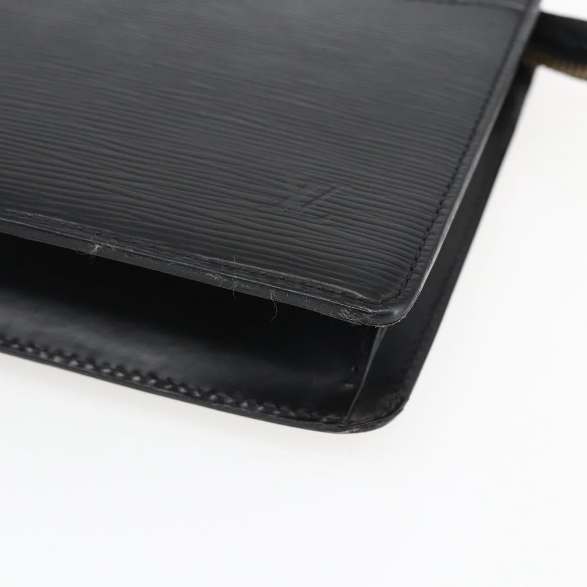 LOUIS VUITTON Epi Pochette Homme Clutch Bag Black M52522 LV Auth ka2258