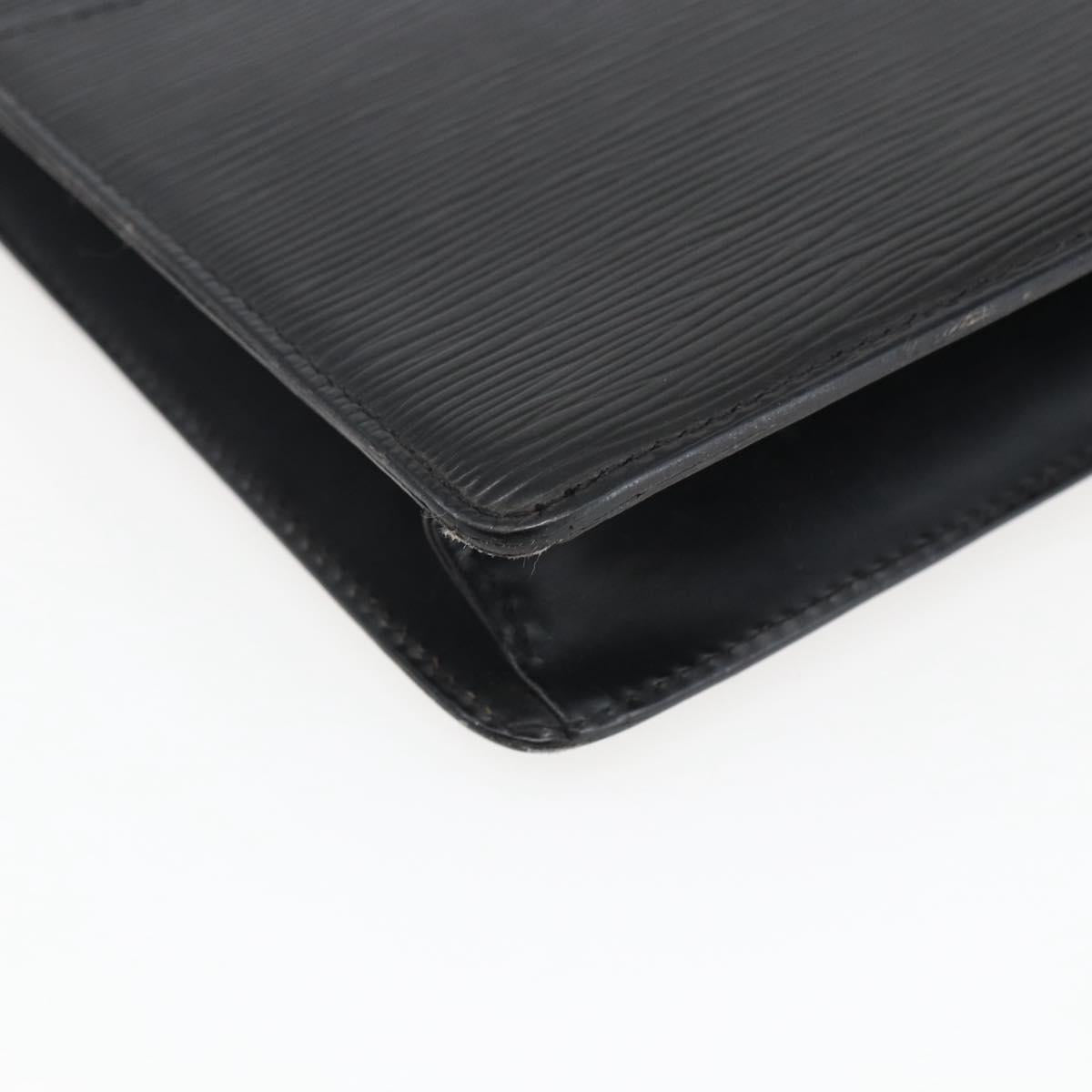 LOUIS VUITTON Epi Pochette Homme Clutch Bag Black M52522 LV Auth ka2258