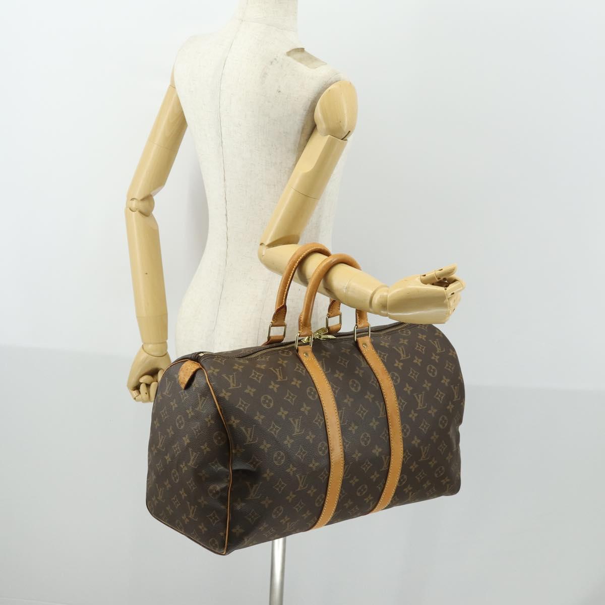 LOUIS VUITTON Monogram Keepall 45 Boston Bag M41428 LV Auth ka2278