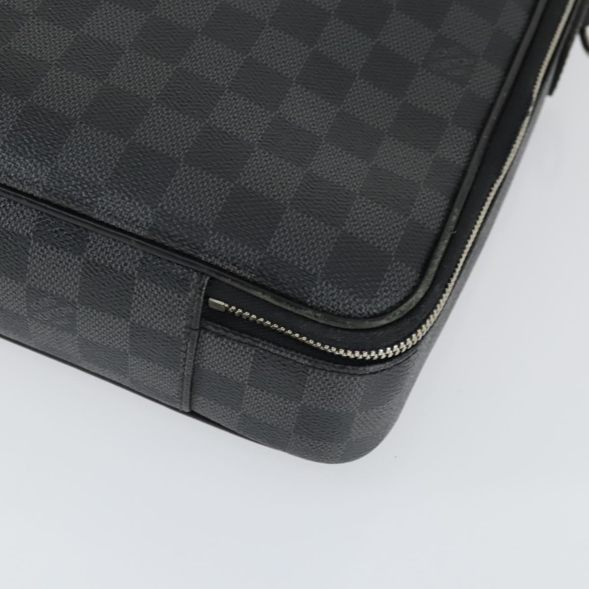 LOUIS VUITTON Damier Grafitte Steve Business Bag 2way N58030 LV Auth ka2281