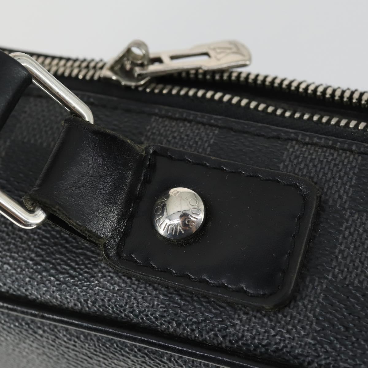 LOUIS VUITTON Damier Grafitte Steve Business Bag 2way N58030 LV Auth ka2281