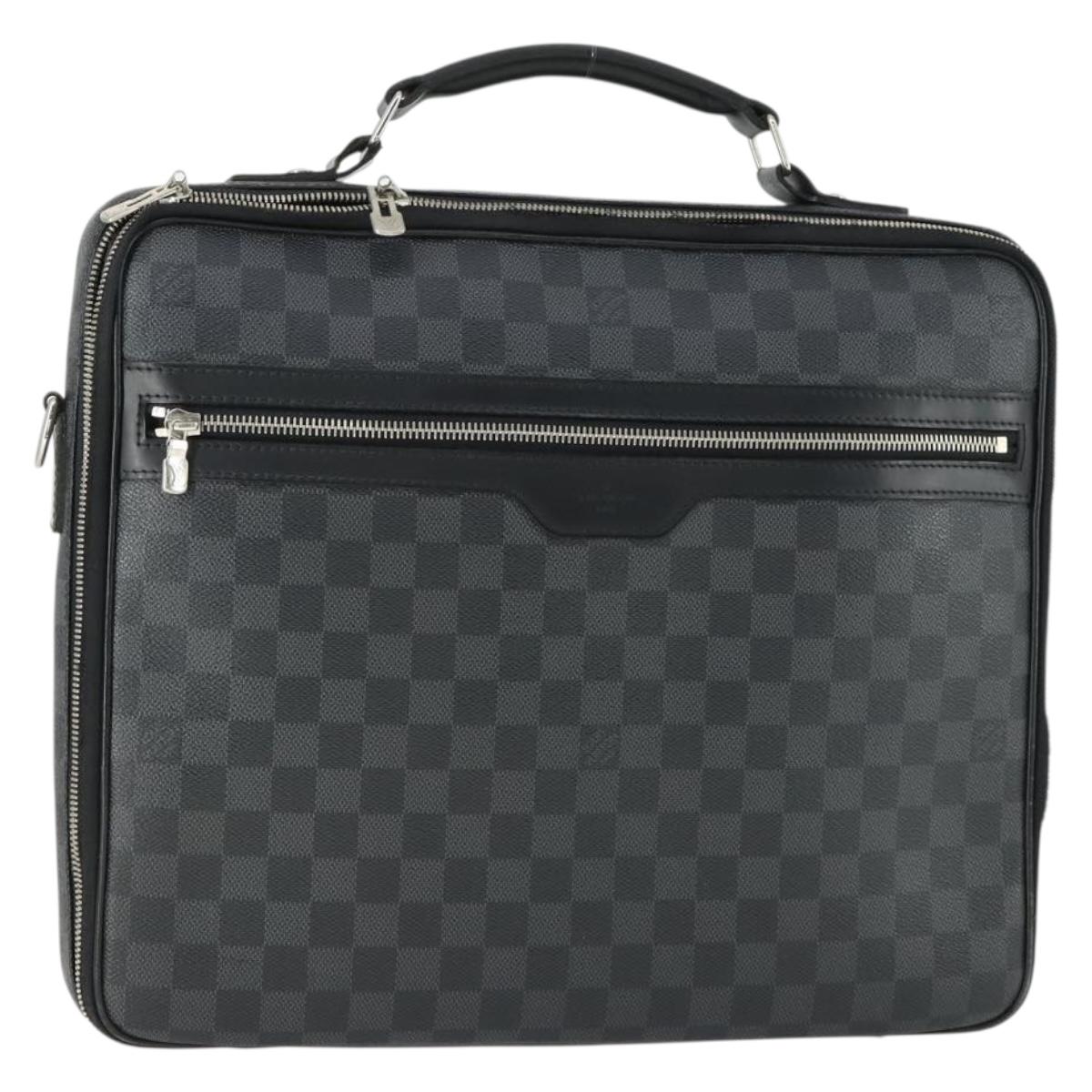 LOUIS VUITTON Damier Grafitte Steve Business Bag 2way N58030 LV Auth ka2281