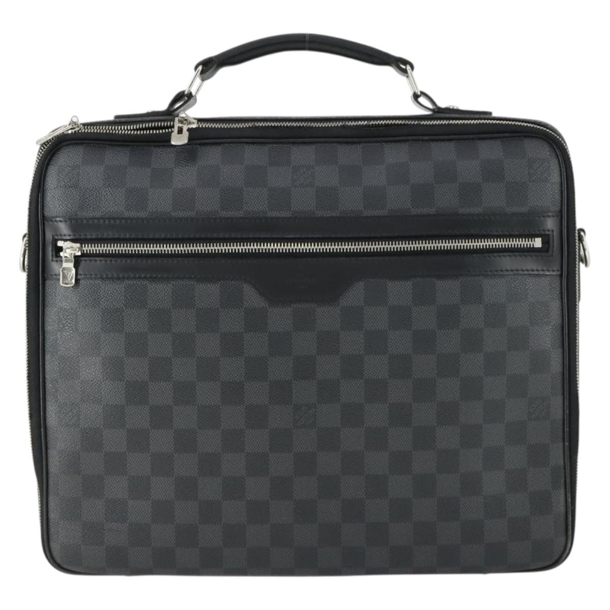 LOUIS VUITTON Damier Grafitte Steve Business Bag 2way N58030 LV Auth ka2281