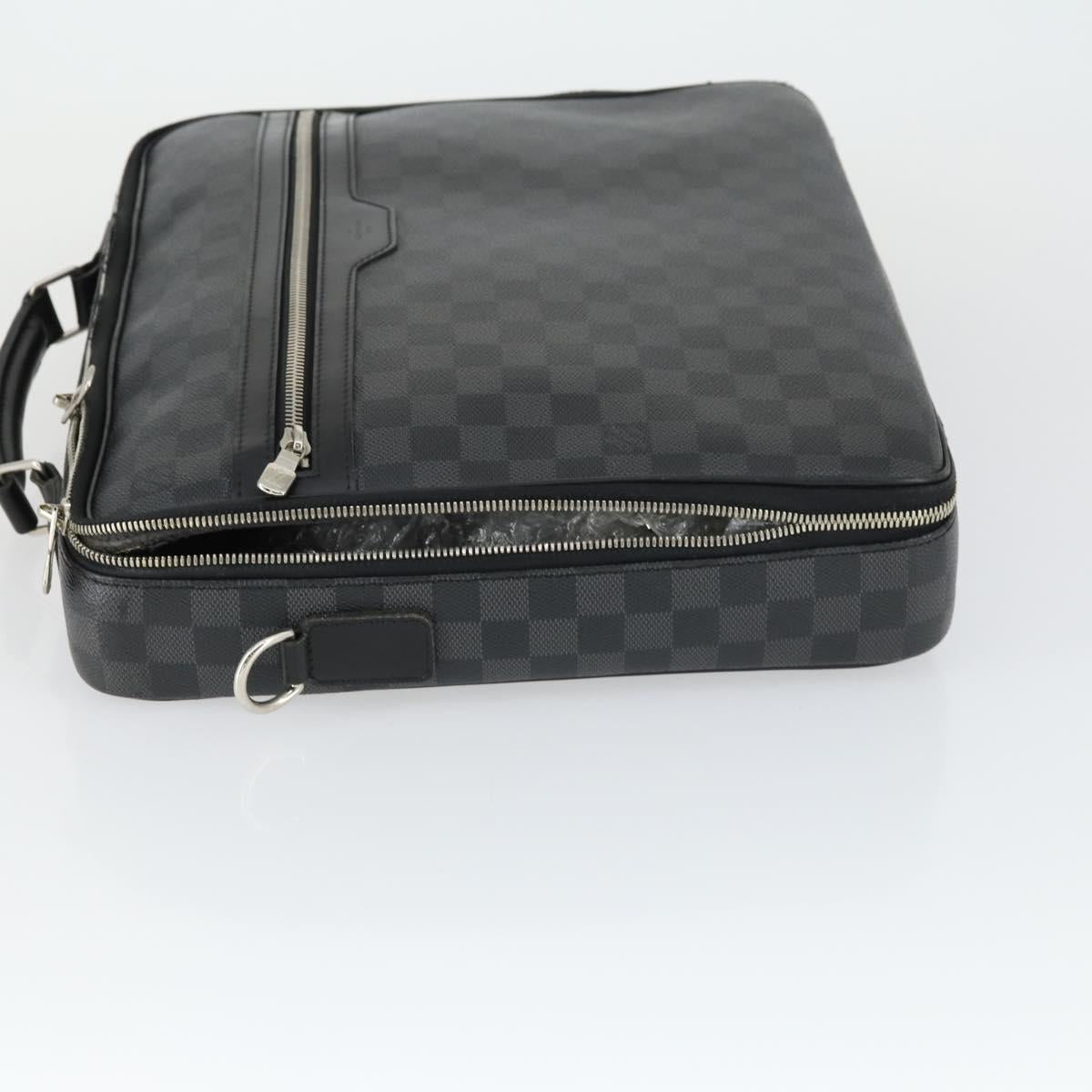 LOUIS VUITTON Damier Grafitte Steve Business Bag 2way N58030 LV Auth ka2281