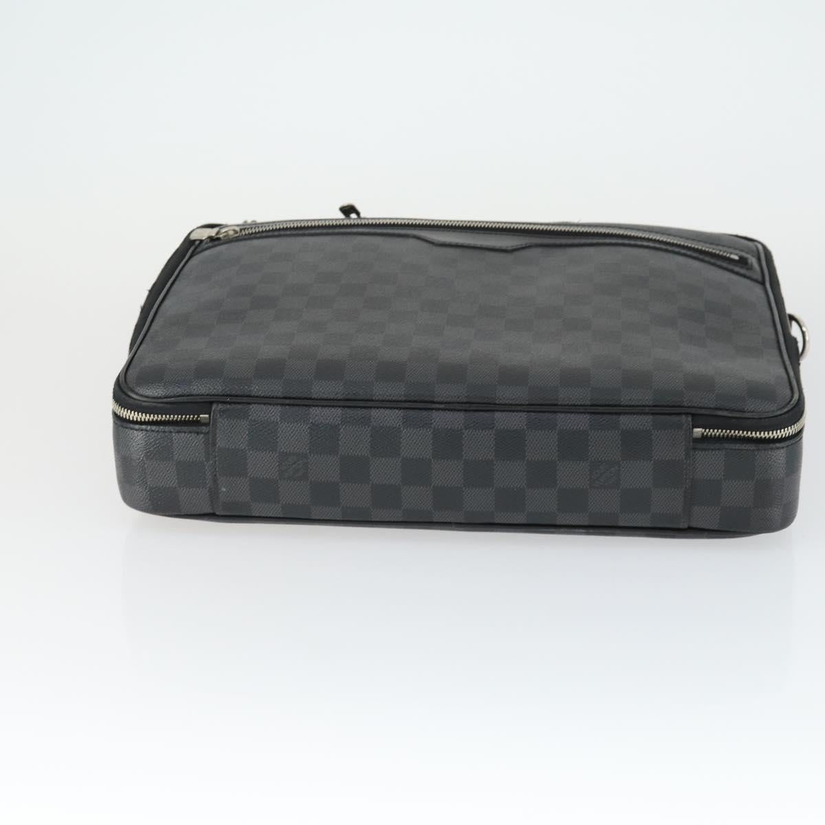 LOUIS VUITTON Damier Grafitte Steve Business Bag 2way N58030 LV Auth ka2281