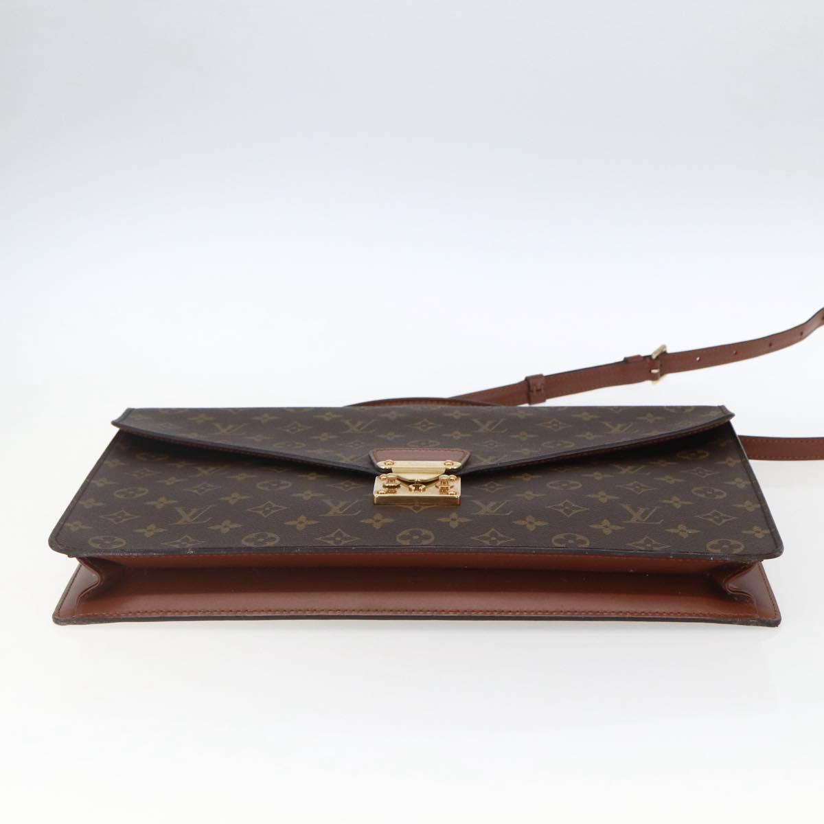 LOUIS VUITTON Monogram Porte Documents Bandouliere Bag M53338 LV Auth ka2282A