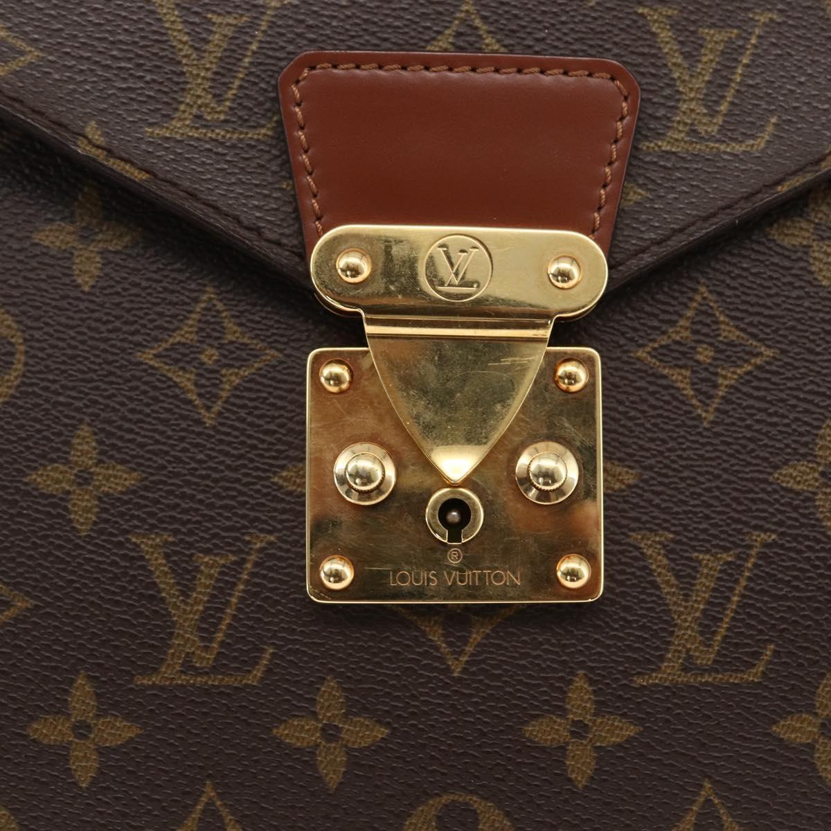 LOUIS VUITTON Monogram Porte Documents Bandouliere Bag M53338 LV Auth ka2282A
