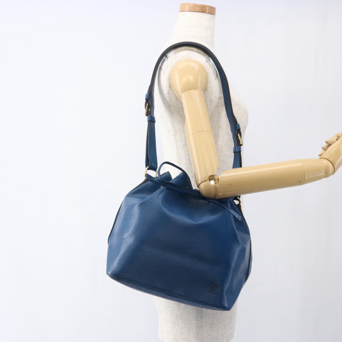 LOUIS VUITTON Epi Petit Noe Shoulder Bag Blue M44105 LV Auth ka2285