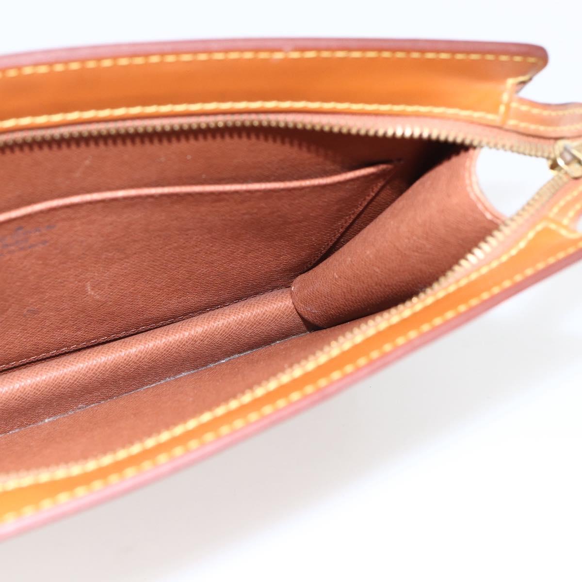 LOUIS VUITTON Epi Pochette Homme Bag Brown Zipangu Gold M52528 LV Auth ka2290