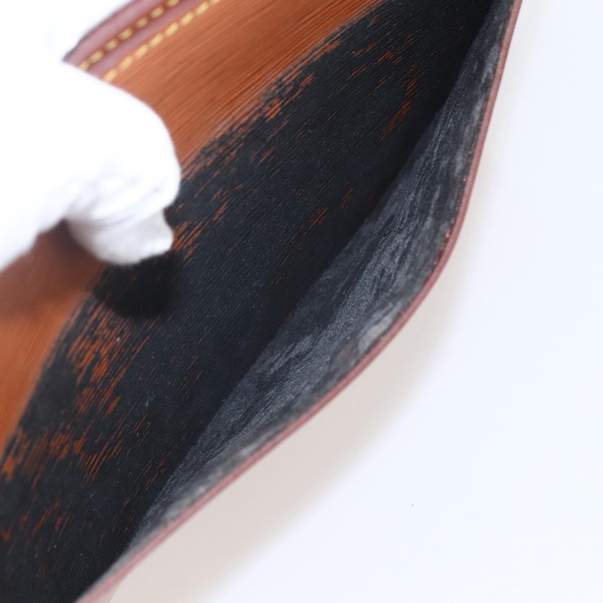 LOUIS VUITTON Epi Pochette Homme Bag Brown Zipangu Gold M52528 LV Auth ka2290