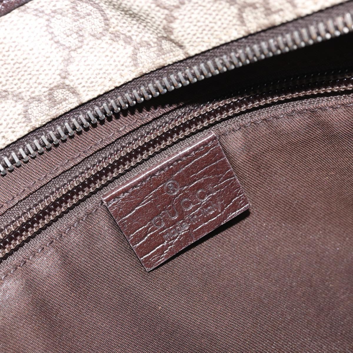 GUCCI GG Supreme Tote Bag PVC Beige Silver 181086 Auth ka2296