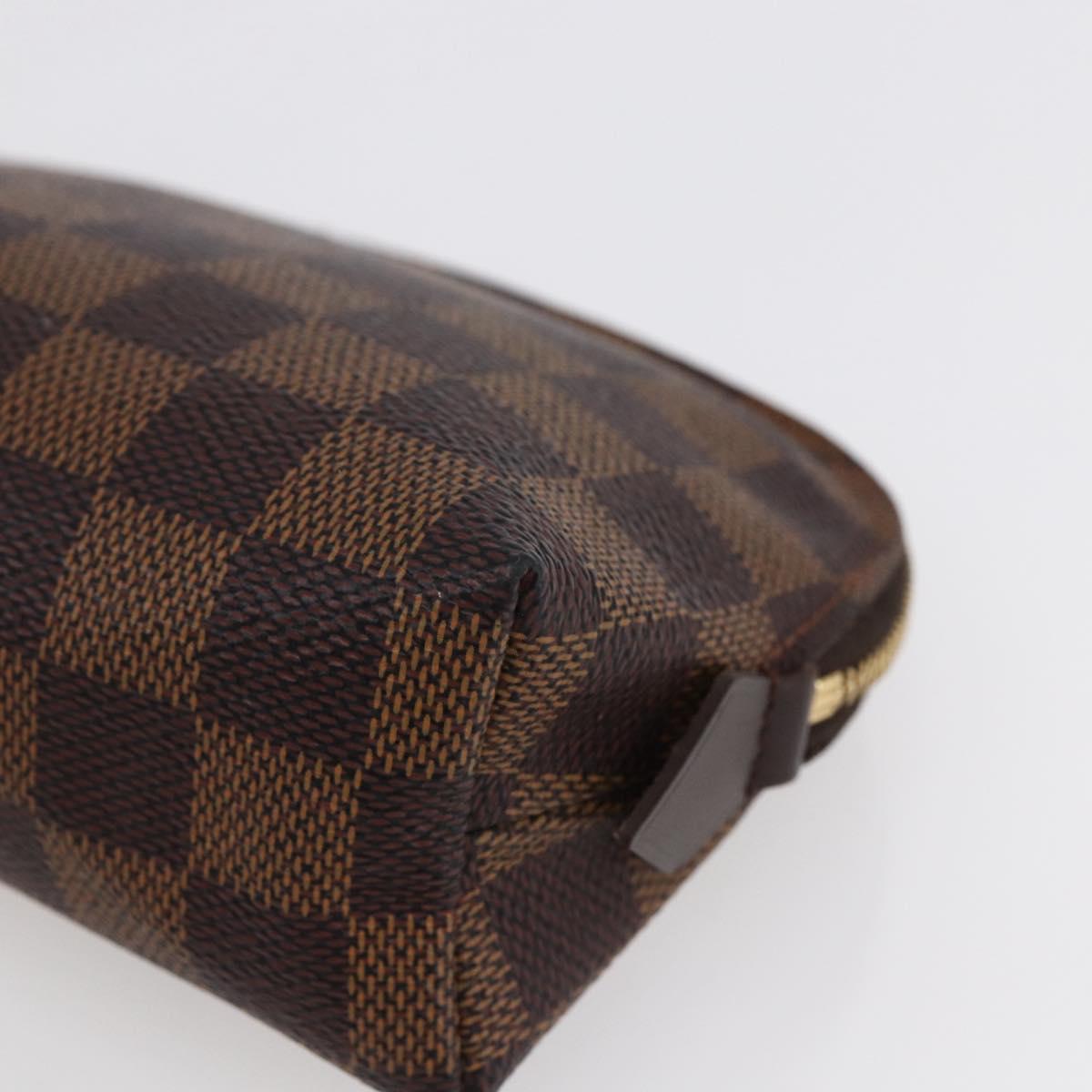 LOUIS VUITTON Damier Ebene Pochette Cosmetic PM Pouch N47516 LV Auth ka231