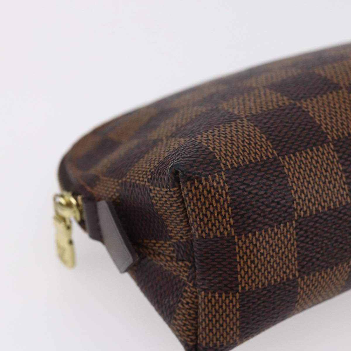 LOUIS VUITTON Damier Ebene Pochette Cosmetic PM Pouch N47516 LV Auth ka231