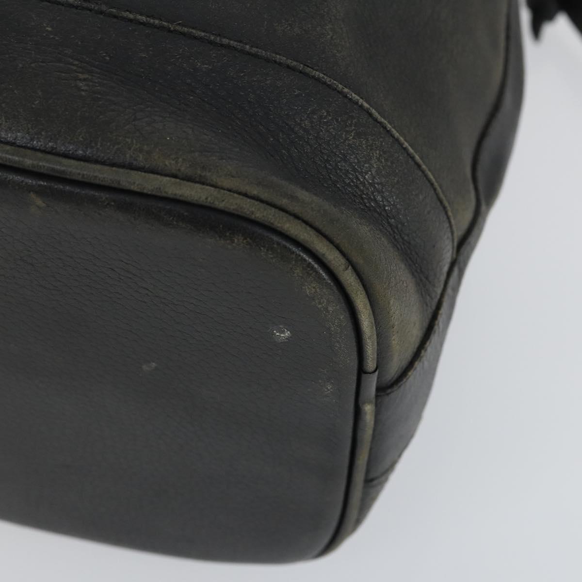 Burberrys BALLY Shoulder Bag Leather 2 Set Black Auth ka2315