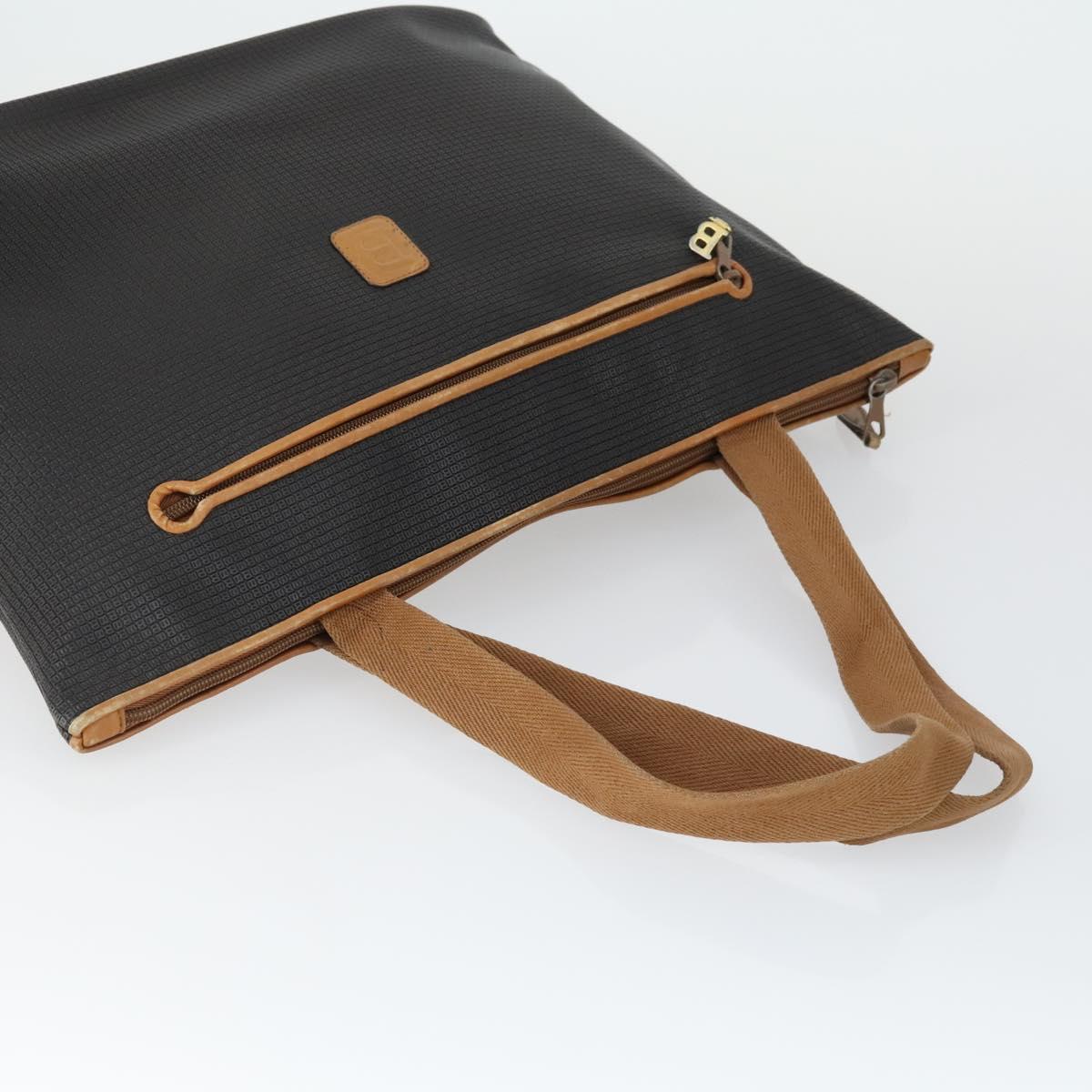 Burberrys BALLY Shoulder Bag Leather 2 Set Black Auth ka2315