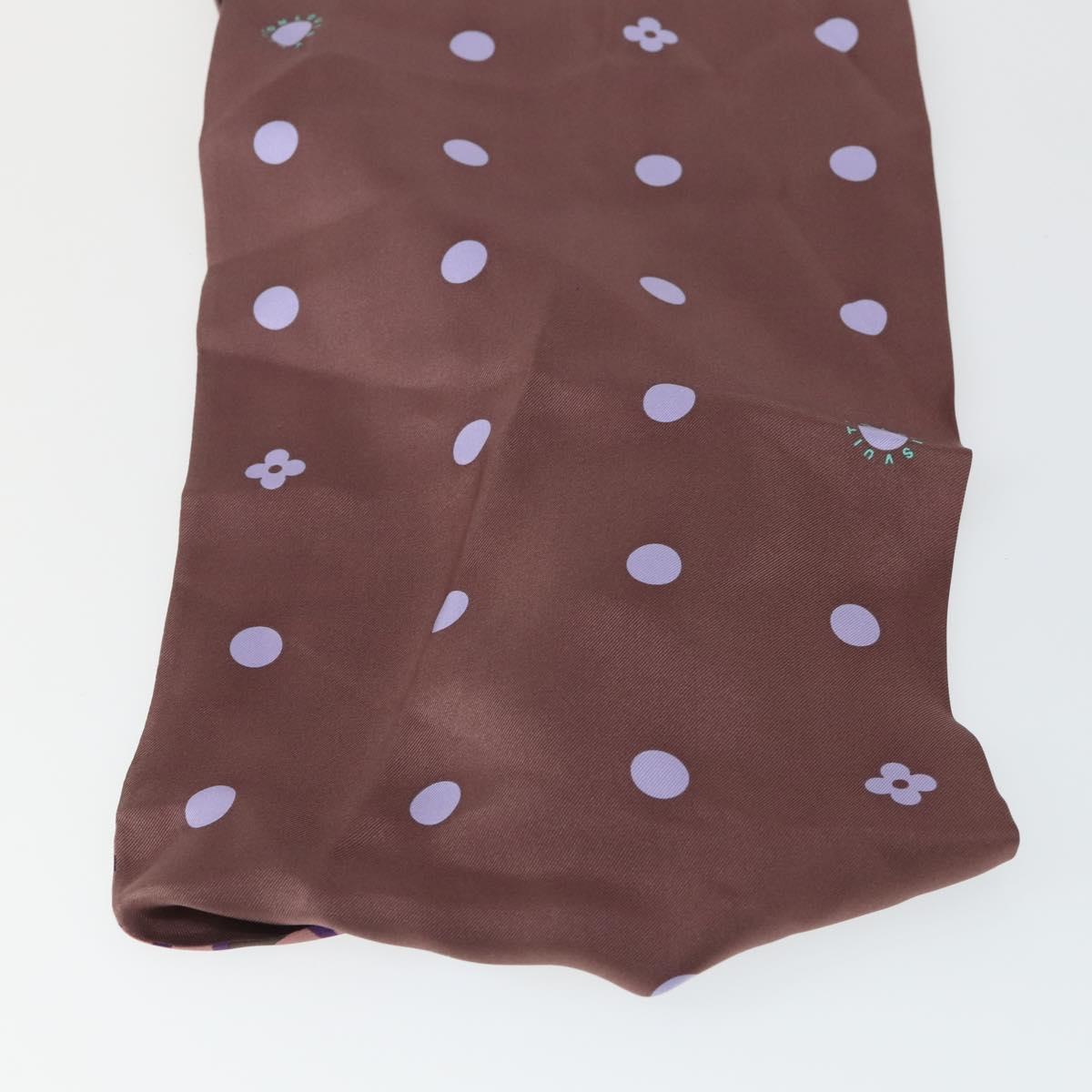 LOUIS VUITTON Leopard Pattern Scarf Silk Purple LV Auth ka2317V