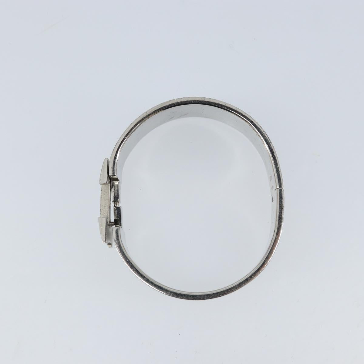 HERMES Bangle Click Crack Bracelet metal White Auth ka2319M