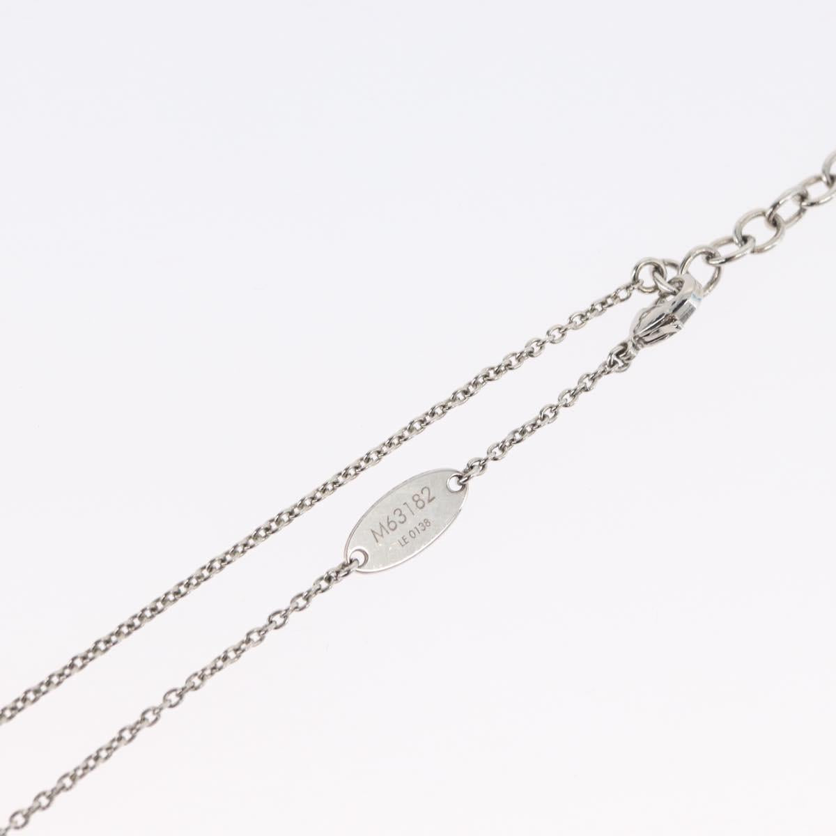 LOUIS VUITTON Essential V Necklace metal Pink M63182 LV Auth ka2321M