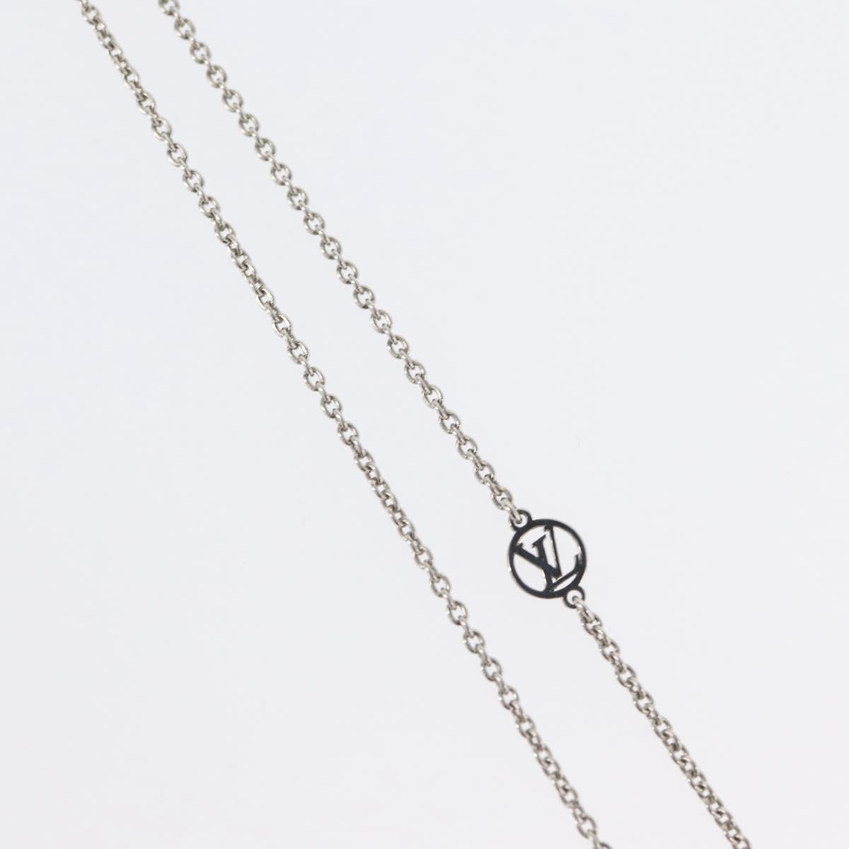 LOUIS VUITTON Essential V Necklace metal Pink M63182 LV Auth ka2321M