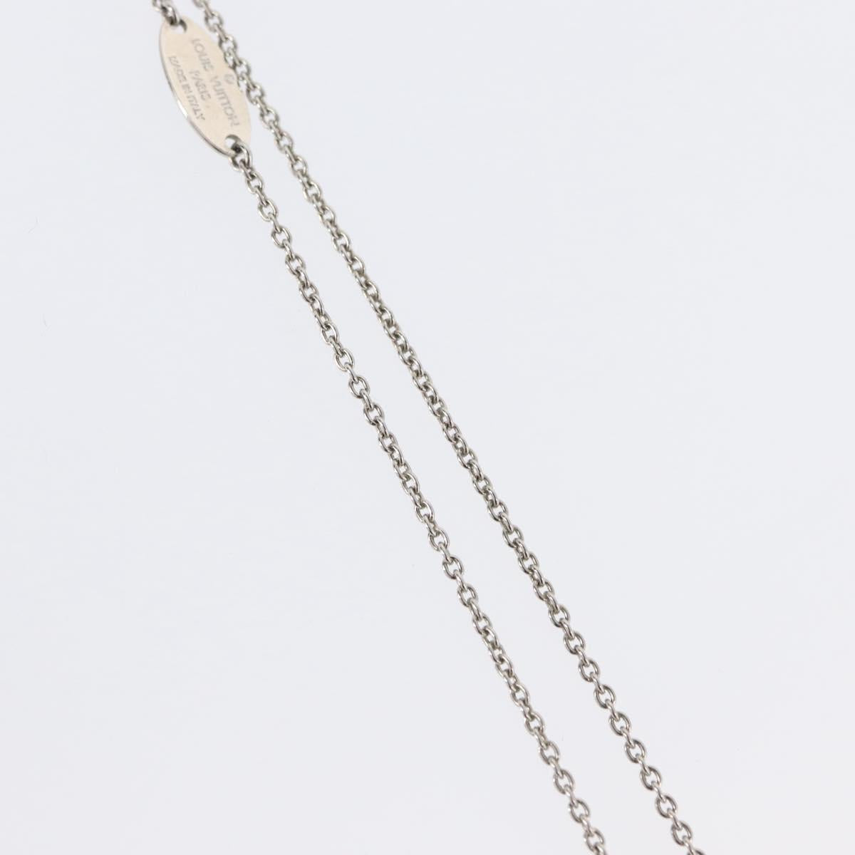 LOUIS VUITTON Essential V Necklace metal Pink M63182 LV Auth ka2321M
