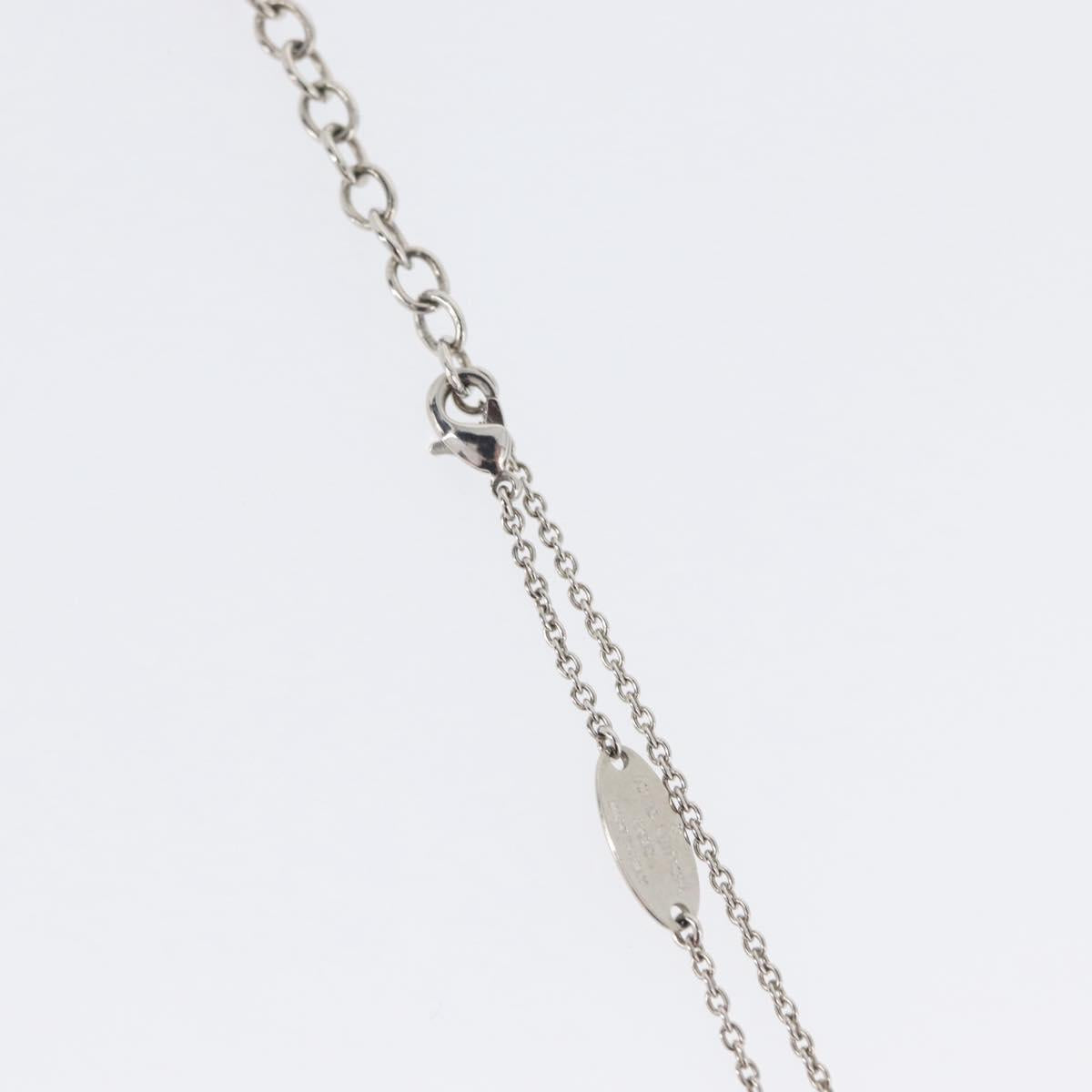 LOUIS VUITTON Essential V Necklace metal Pink M63182 LV Auth ka2321M