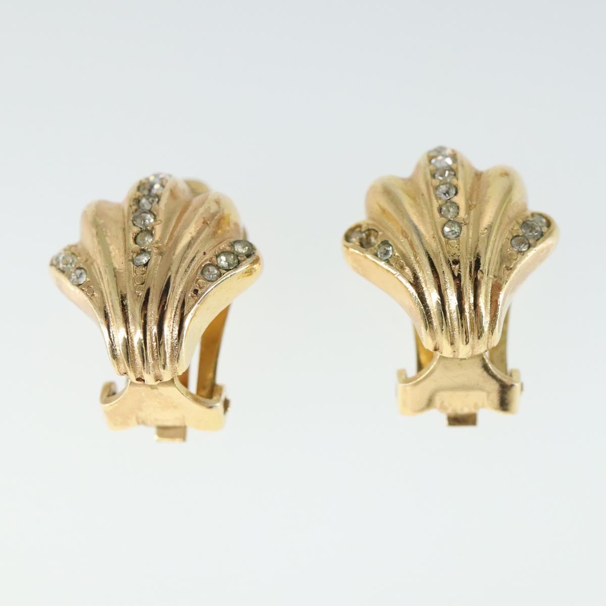 Christian Dior Earring metal 2 Set Gold Tone Auth ka2341
