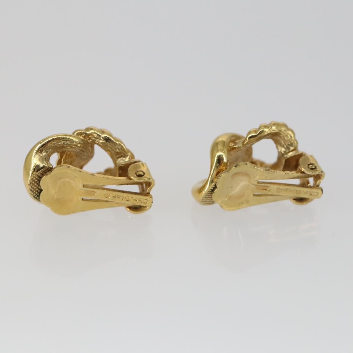 Christian Dior Earring metal 3 Set Gold Tone Auth ka2342