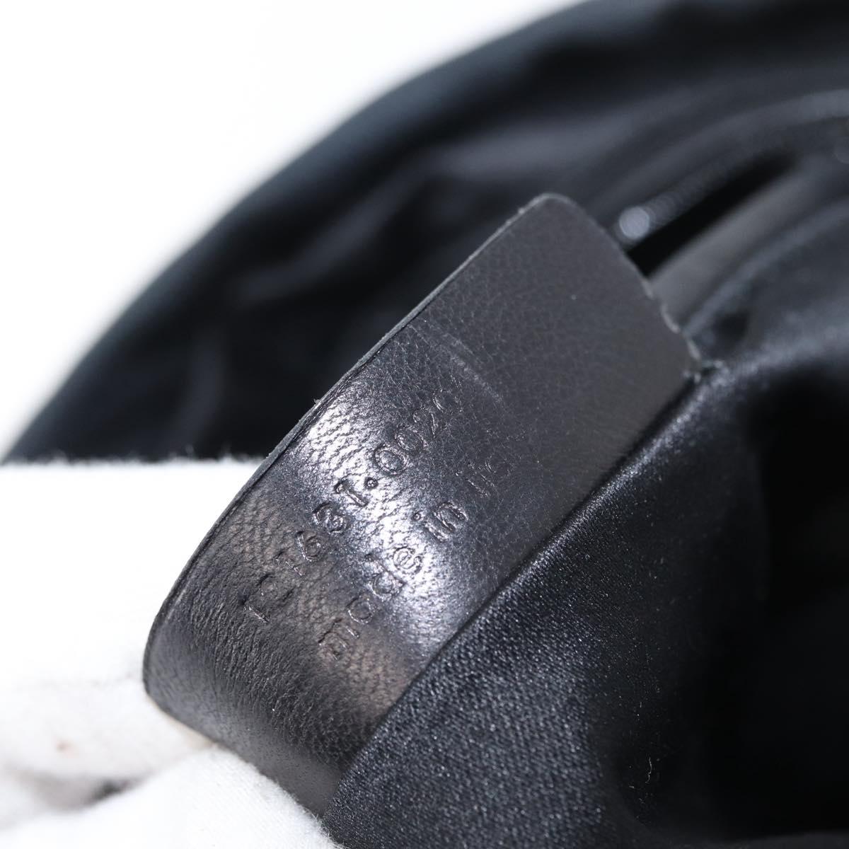 SAINT LAURENT Tote Bag Canvas Black Silver 121631 Auth ka2353