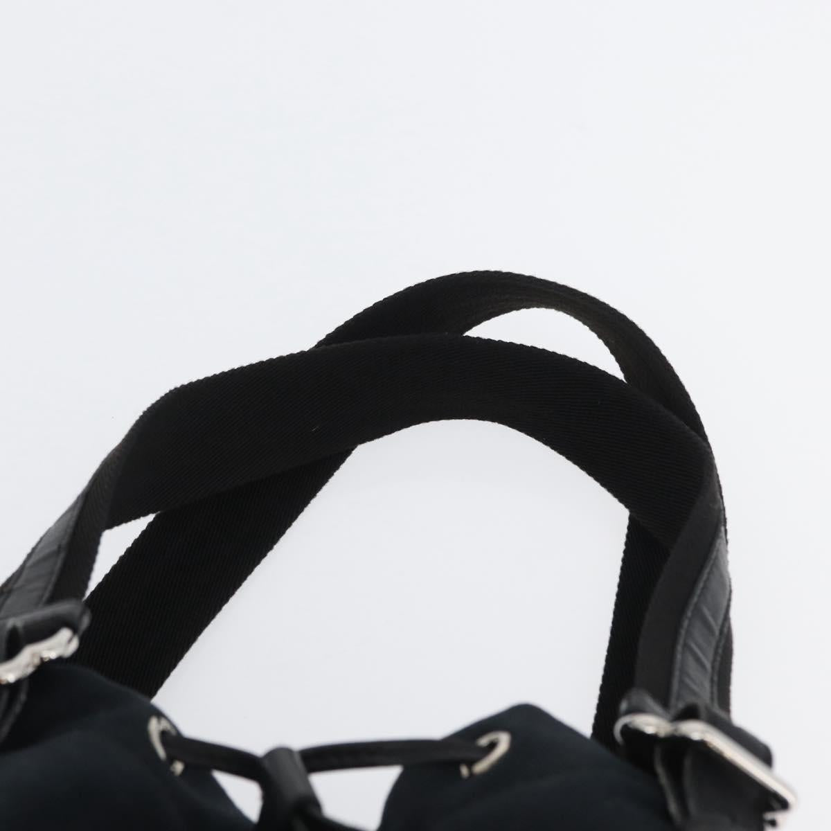 SAINT LAURENT Tote Bag Canvas Black Silver 121631 Auth ka2353