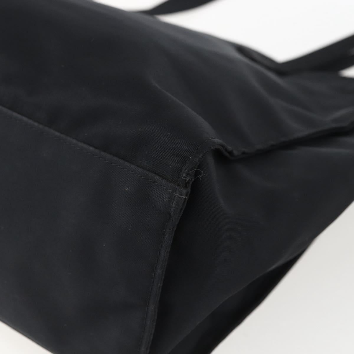 FENDI Tote Bag Nylon Black Silver Auth ka2357