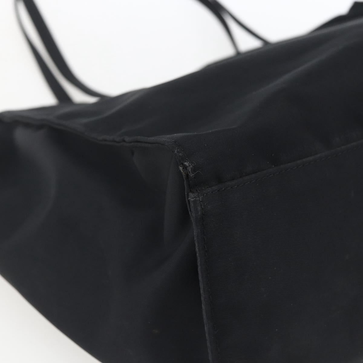 FENDI Tote Bag Nylon Black Silver Auth ka2357