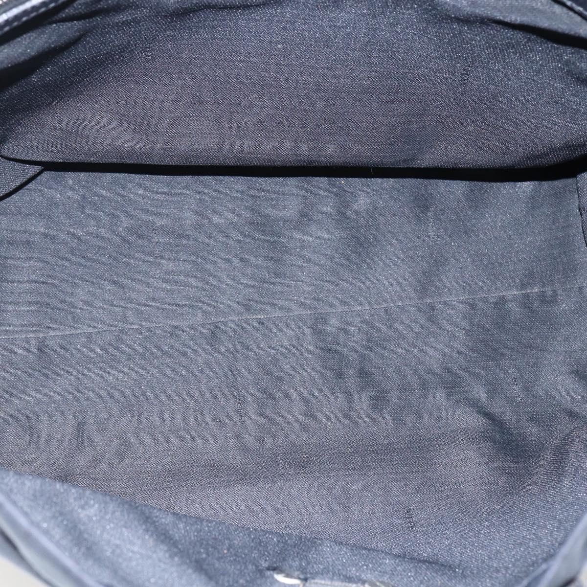 FENDI Tote Bag Nylon Black Silver Auth ka2357