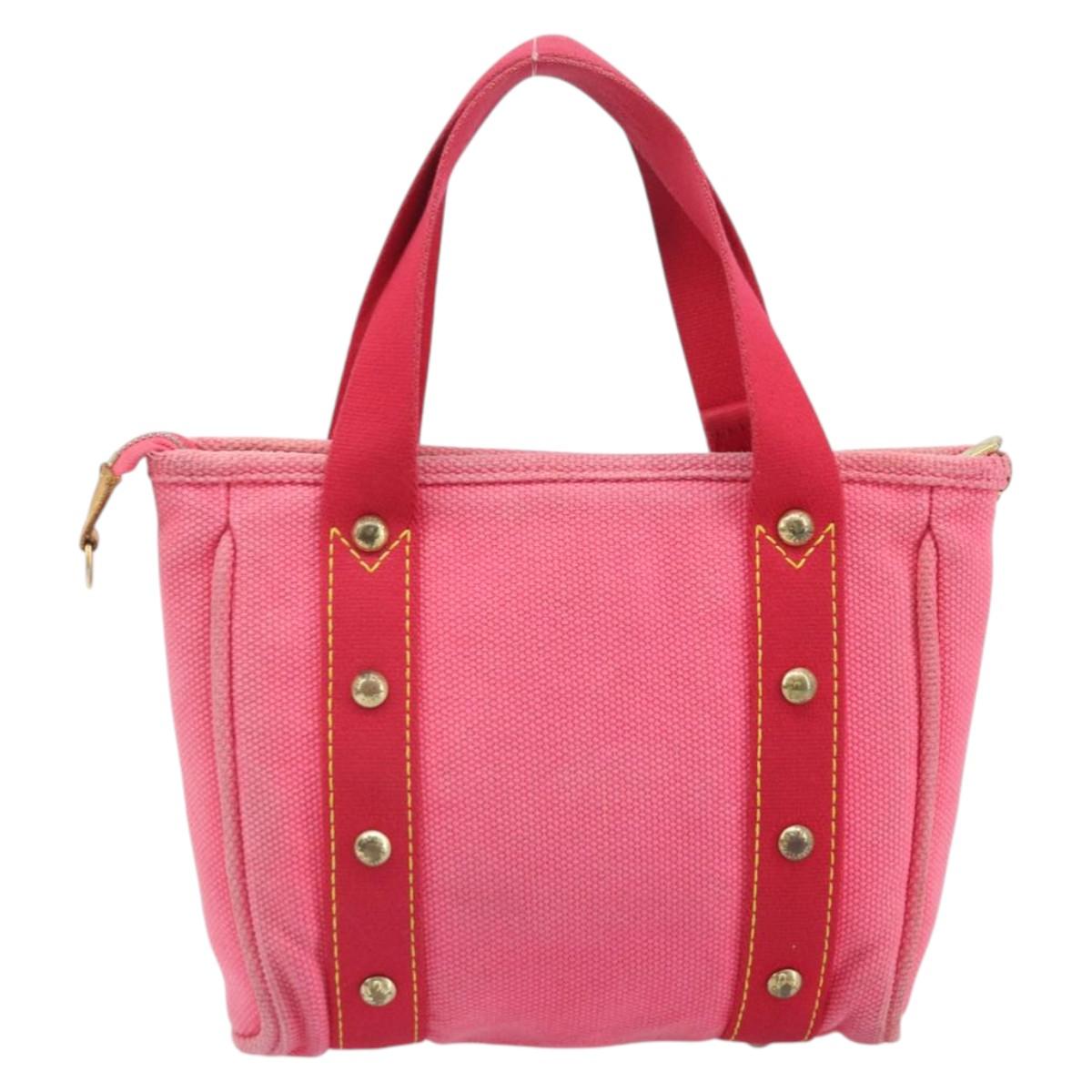 LOUIS VUITTON Antigua Cabas PM Hand Bag Rouge Pink M40088 LV Auth ka2366