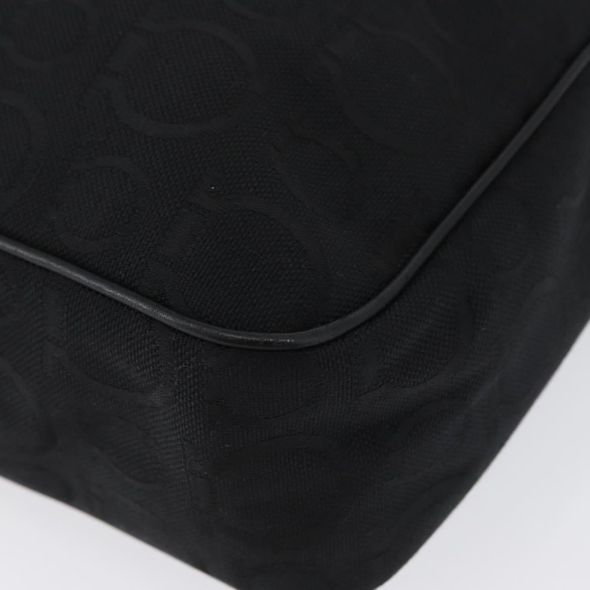 Salvatore Ferragamo Gancini Tote Bag Canvas Black Auth ka2394