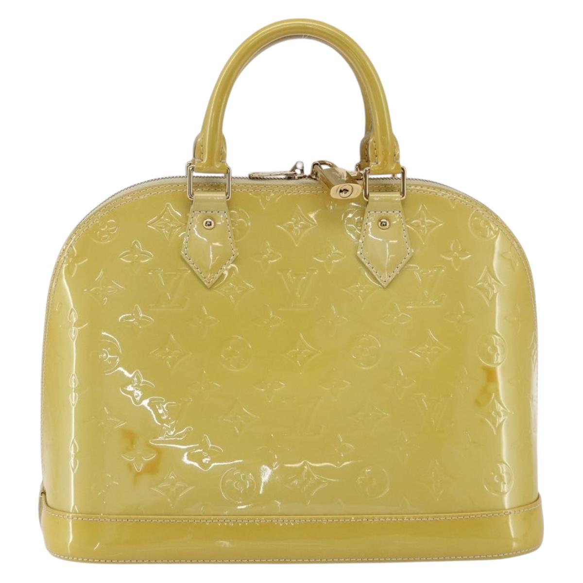 LOUIS VUITTON Monogram Vernis Alma PM Hand Bag Dunne M90170 LV Auth ka2396
