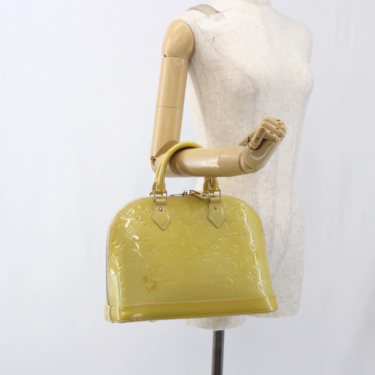 LOUIS VUITTON Monogram Vernis Alma PM Hand Bag Dunne M90170 LV Auth ka2396