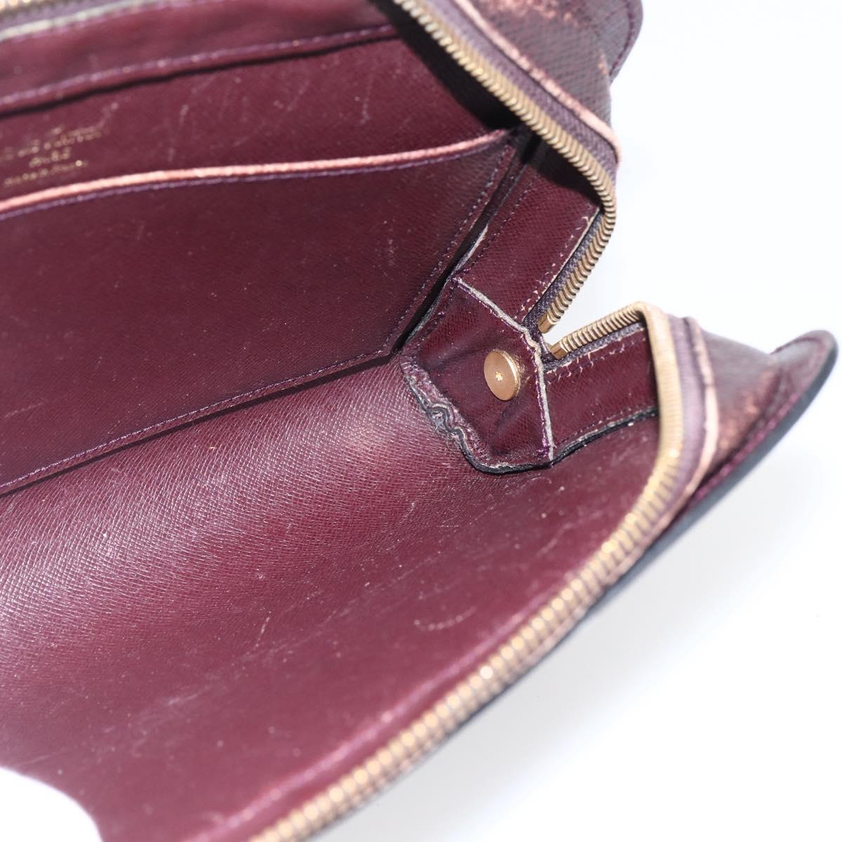 LOUIS VUITTON Taiga Baikal Clutch Bag Acajou M30186 LV Auth ka2397