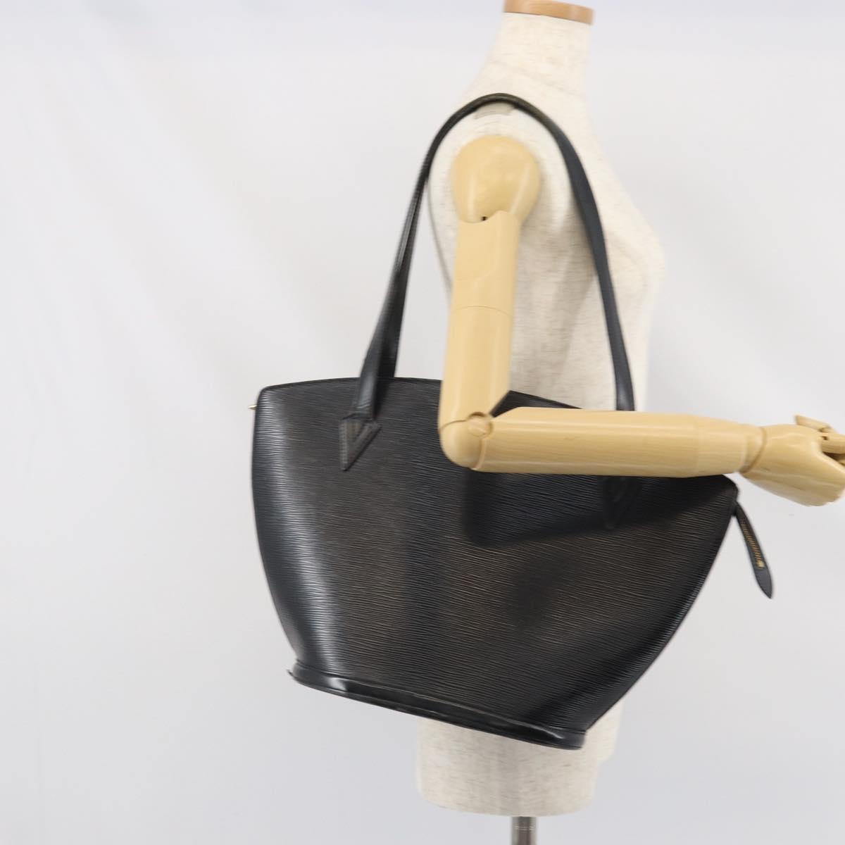 LOUIS VUITTON Epi Saint Jacques Shopping Shoulder Bag Black M52262 Auth ka2421