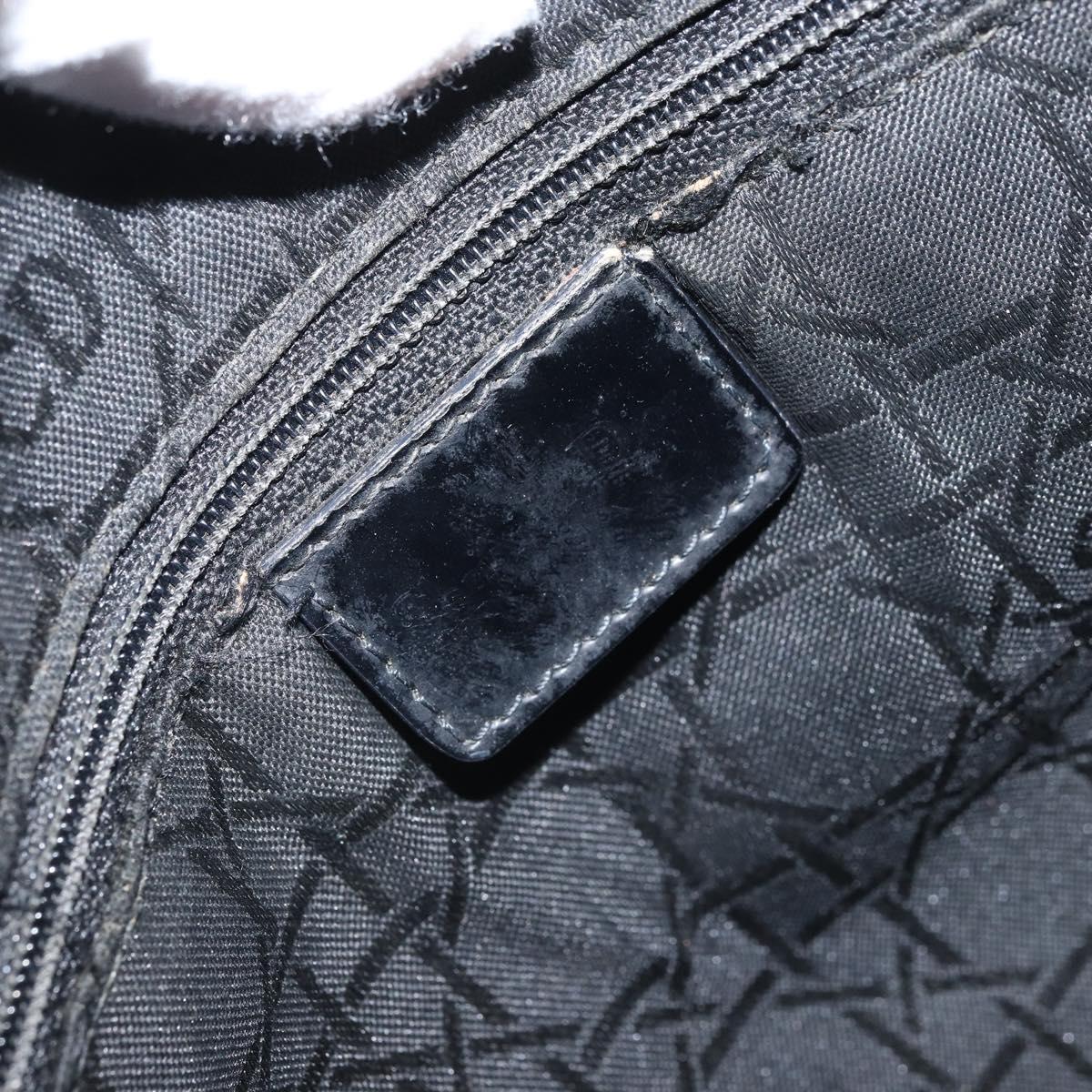 Christian Dior Lady Dior Canage Tote Bag Denim 2way Black Silver Auth ka2427A