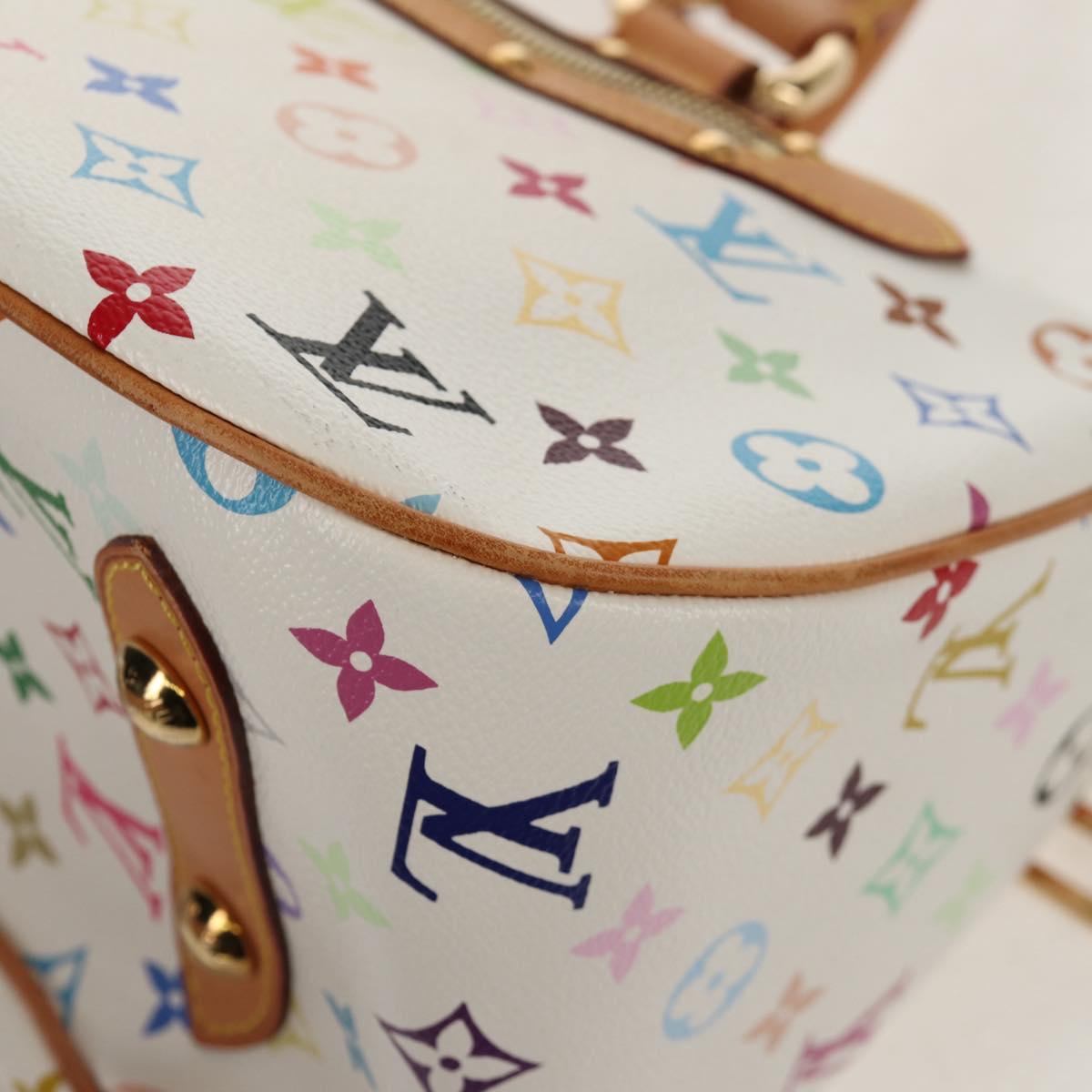 LOUIS VUITTON Monogram Multicolor Rita Hand Bag 2way White M40125 LV Auth ka242AV