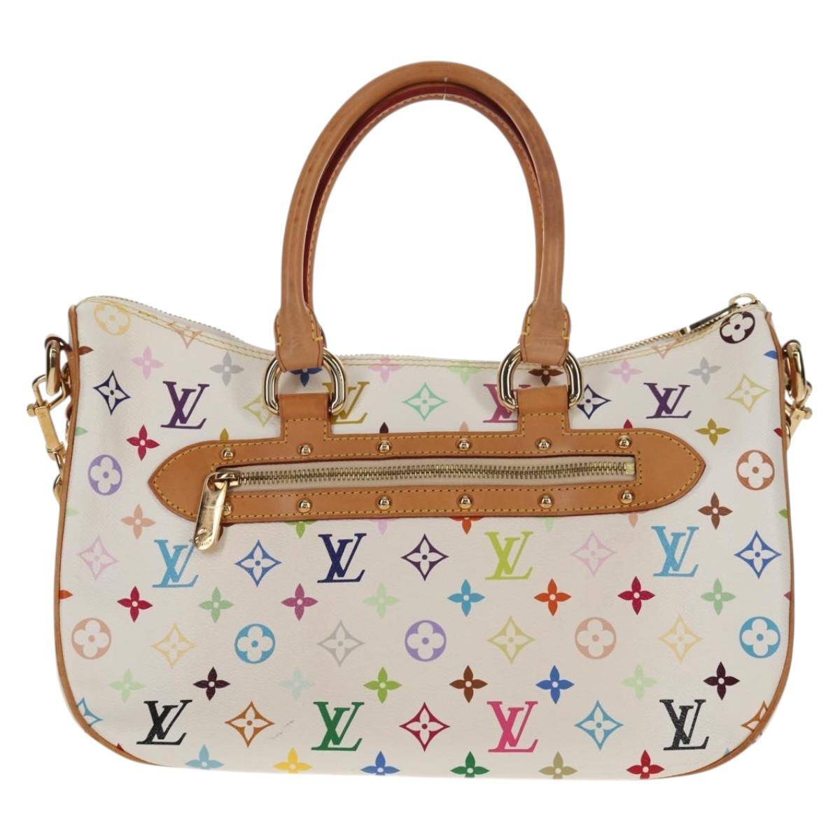 LOUIS VUITTON Monogram Multicolor Rita Hand Bag 2way White M40125 LV Auth ka242AV