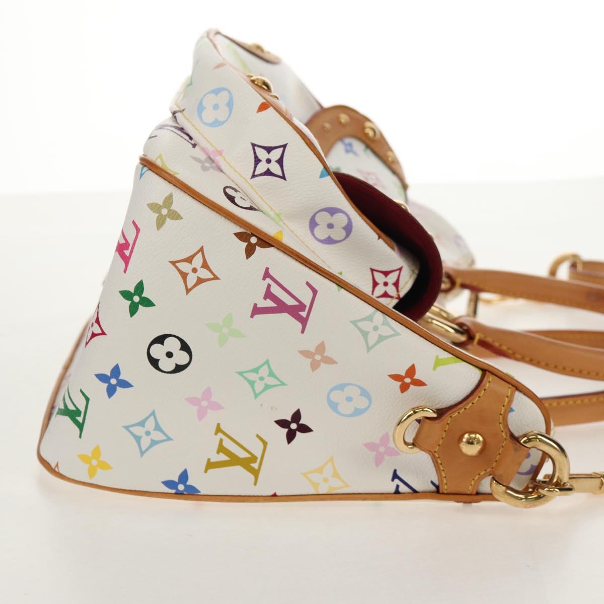 LOUIS VUITTON Monogram Multicolor Rita Hand Bag 2way White M40125 LV Auth ka242AV