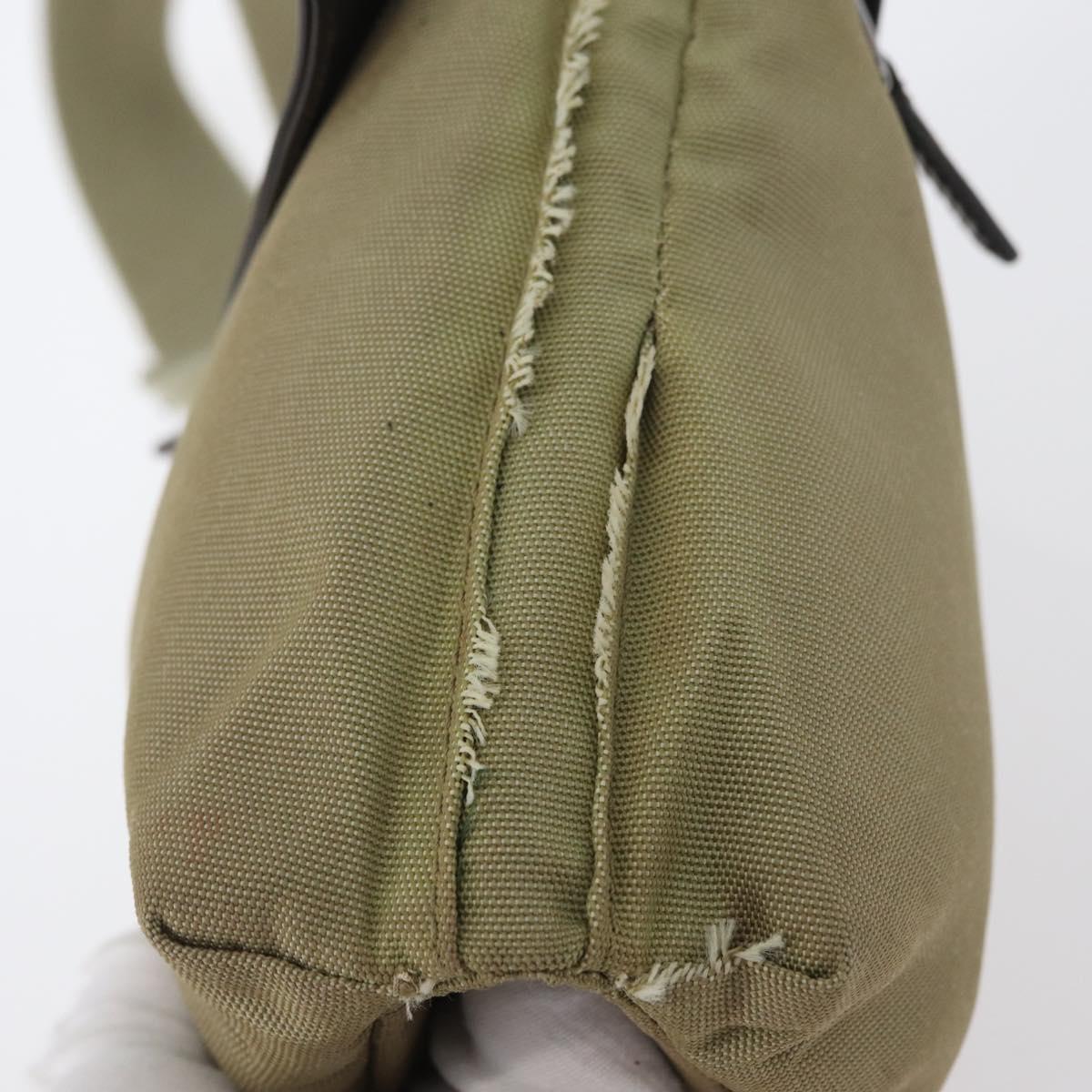 GUCCI Waist bag Nylon Beige Silver 28566 Auth ka2449